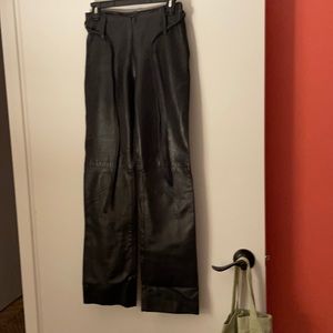 3-Piece Leather Pants Vest & Skirt